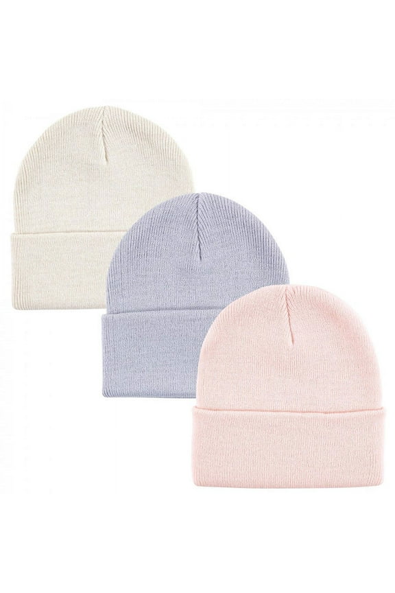Family Knit Cuffed Beanie 3pk, Lavender, Infant Toddler