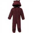 thumbnail image 1 of Hudson Baby Faux Shearling Bunting 1pk, Burgundy, 12-18 Months, 1 of 2
