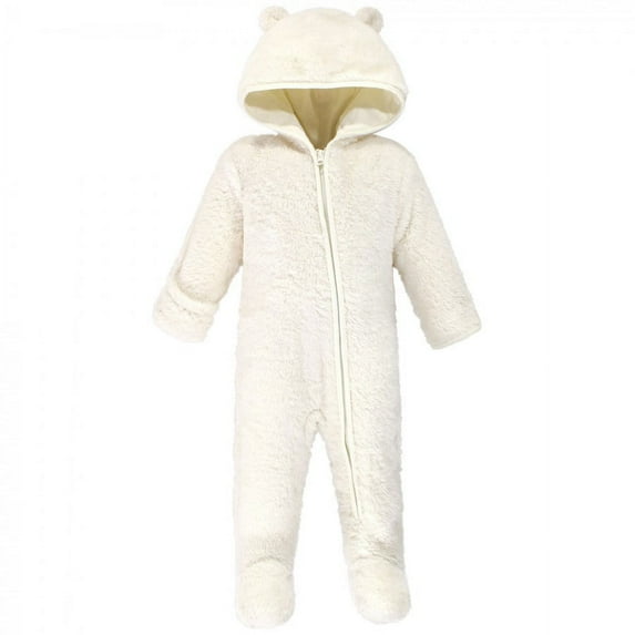 Hudson Baby Faux Shearling Bunting 1pk, Cream Bear, 9-12 Months