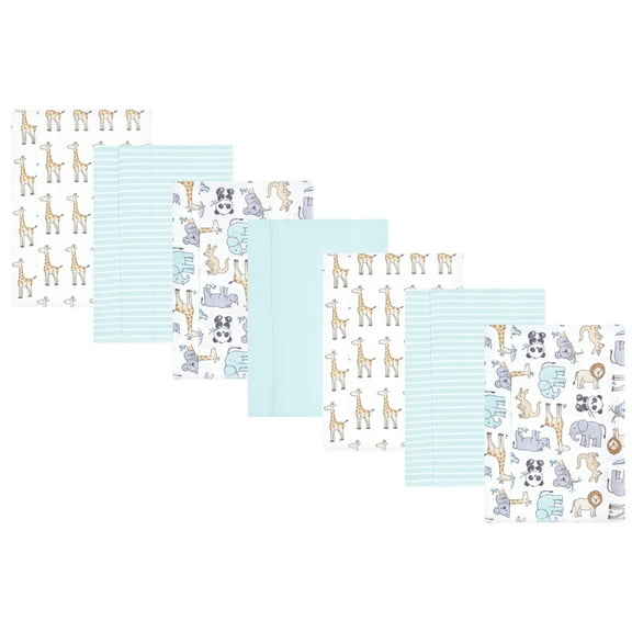 Hudson Baby Flannel Burp Cloth 7pk, Kangaroo, One Size