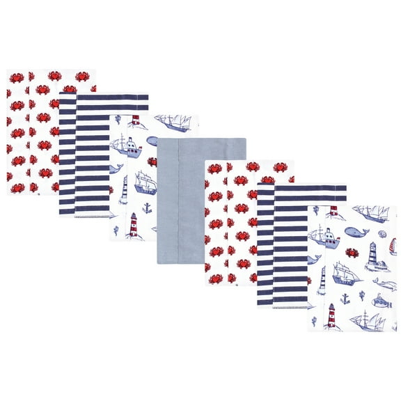 Hudson Baby Flannel Burp Cloth 7pk, Lighthouse, One Size