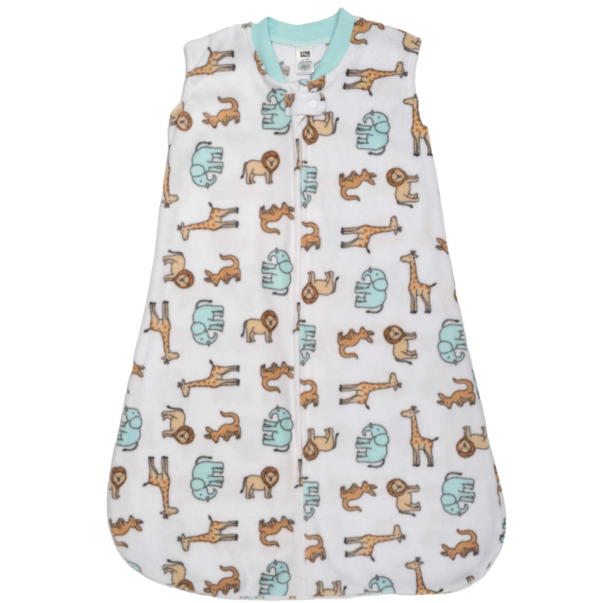 Hudson Baby Fleece Sleeping Bag, Sack, Blanket, Cute Safari, 6-12 Months