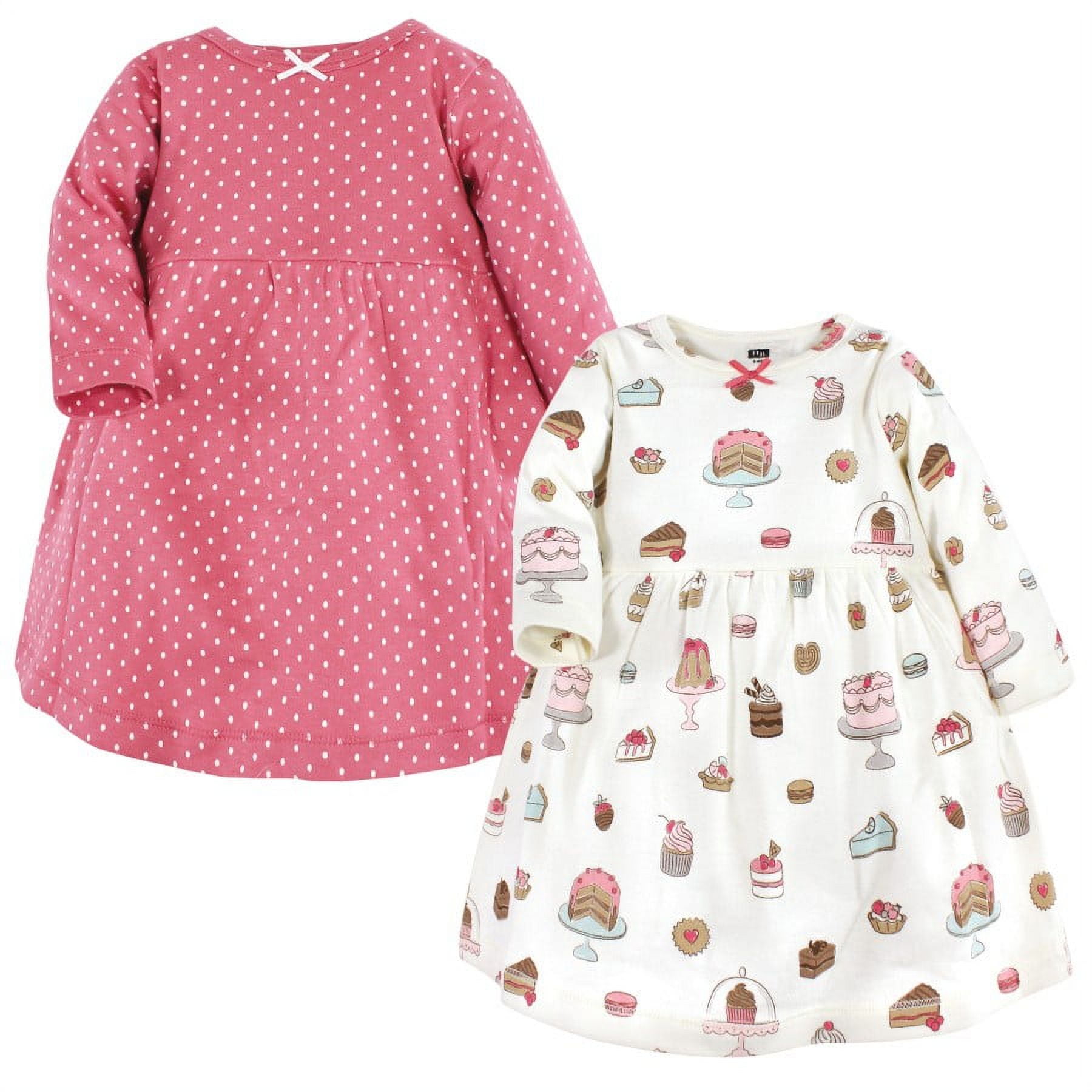 Hudson Baby Girl Cotton Dresses, Sweet Bakery, 03 Months