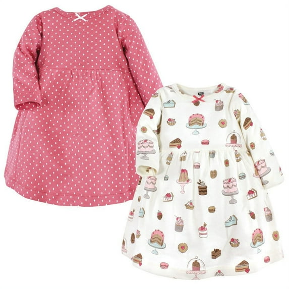 Hudson Baby Girl Cotton Dresses, Sweet Bakery, 0-3 Months