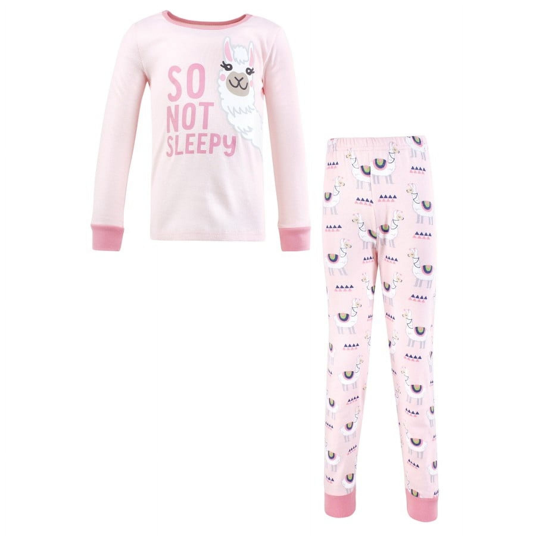 Hudson Baby Girl Cotton Pajama Set, Llama, 5 Toddler
