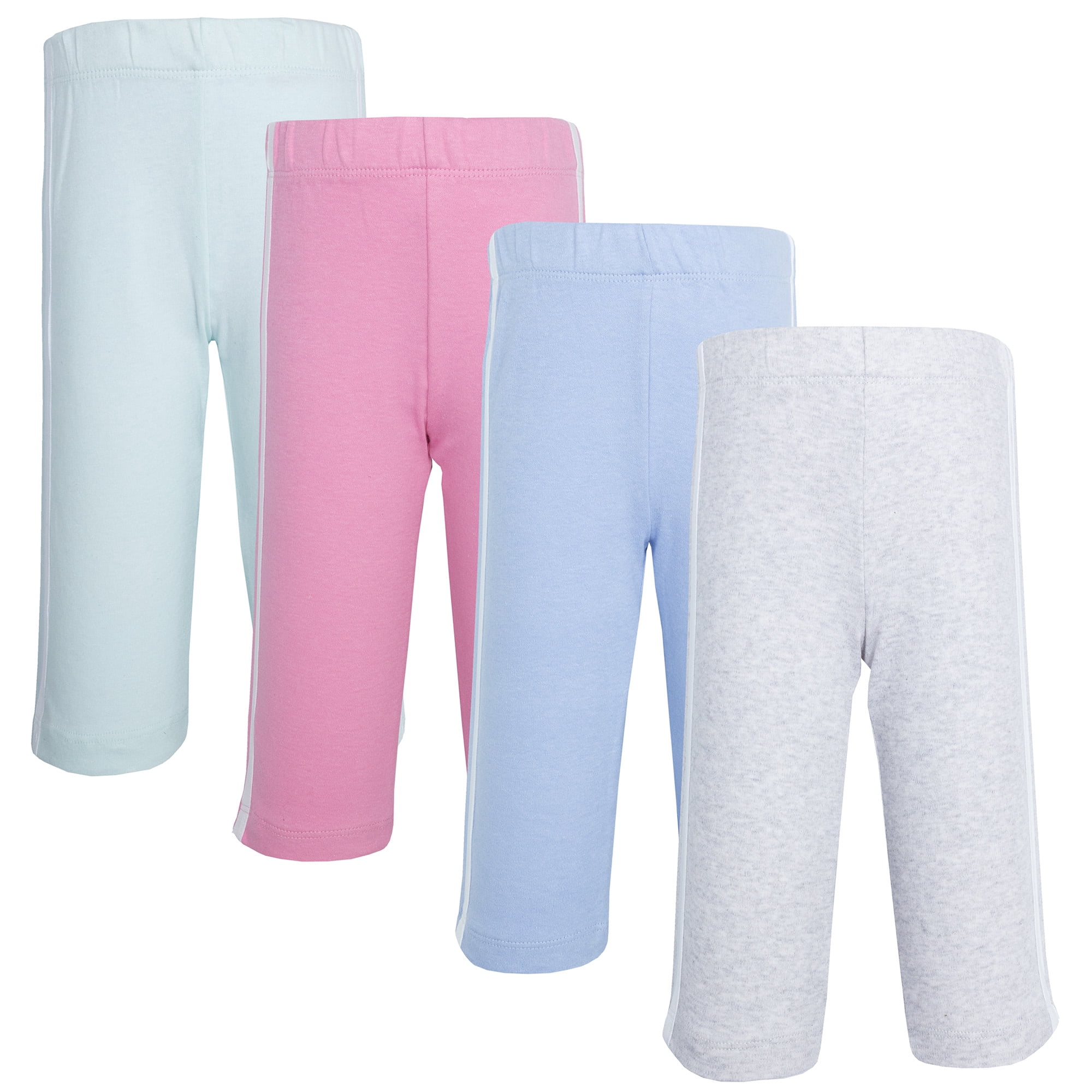 Hudson Baby Girl Cotton Pants and Leggings, Heather Gray Pink, 5T