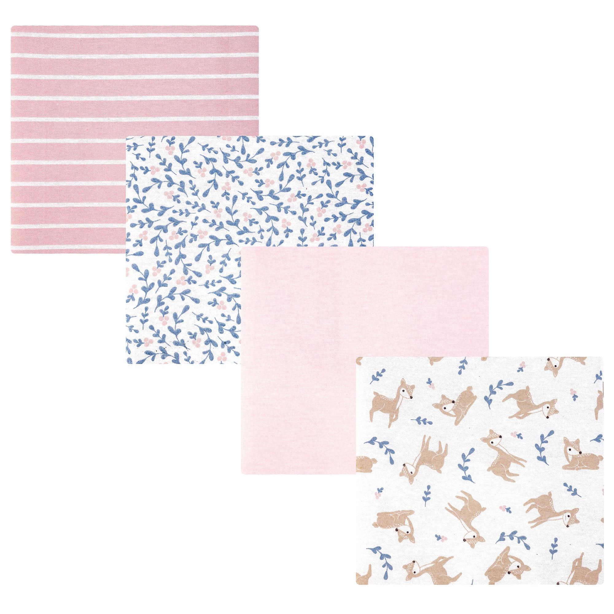 Hudson Baby Unisex Baby Cotton Poly Flannel Receiving Blankets, Loves Me Deerly, One Size