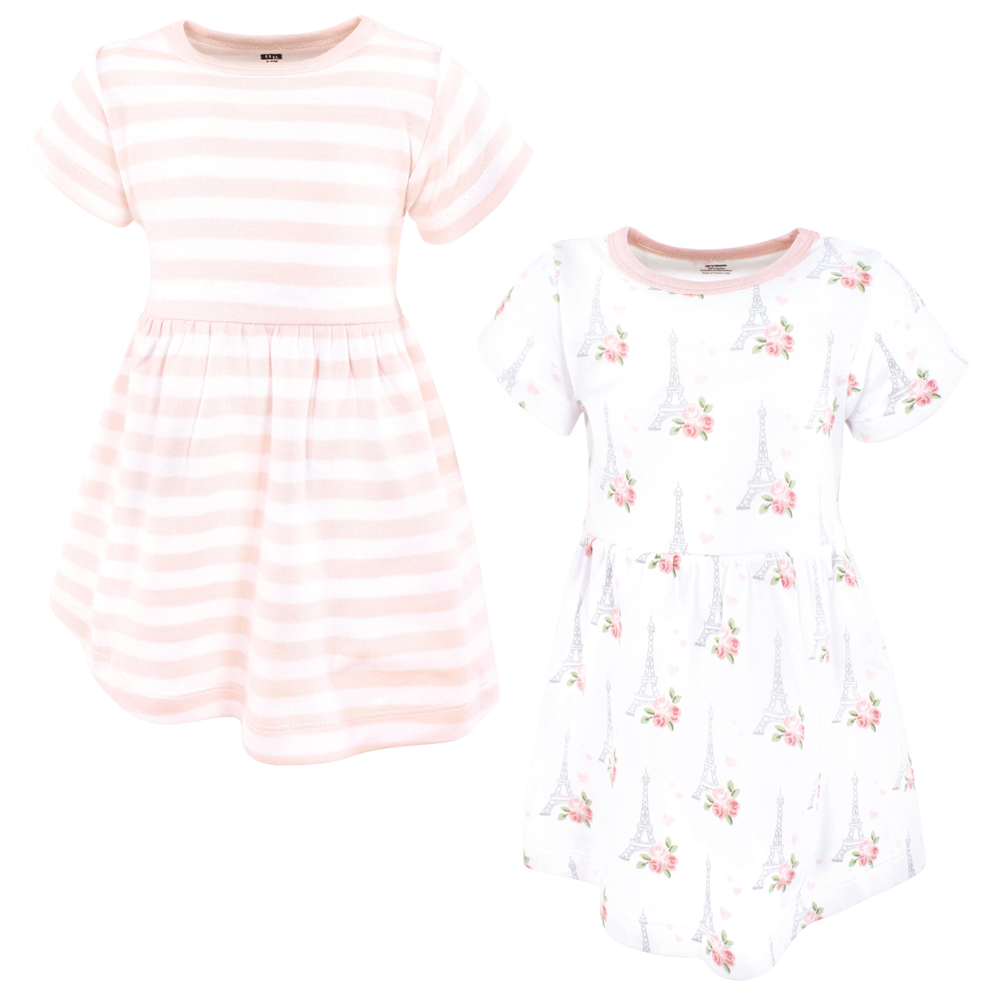 Hudson Baby Girls Cotton Dresses, Bonjour Paris, 18-24 Months