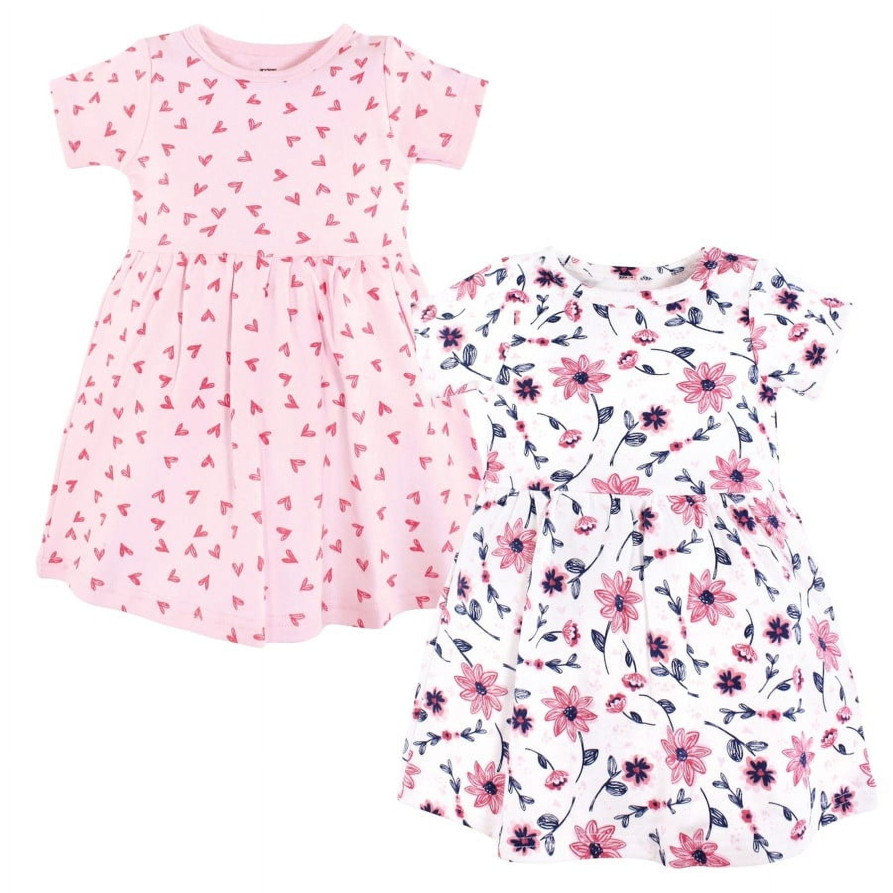 Hudson Baby Girls Cotton Dresses, Botanical, 0-3 Months - Walmart.com