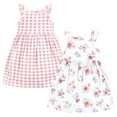 thumbnail image 1 of Hudson Baby Girls Cotton Dresses, Butterfly Floral, 0-3 Months, 1 of 4
