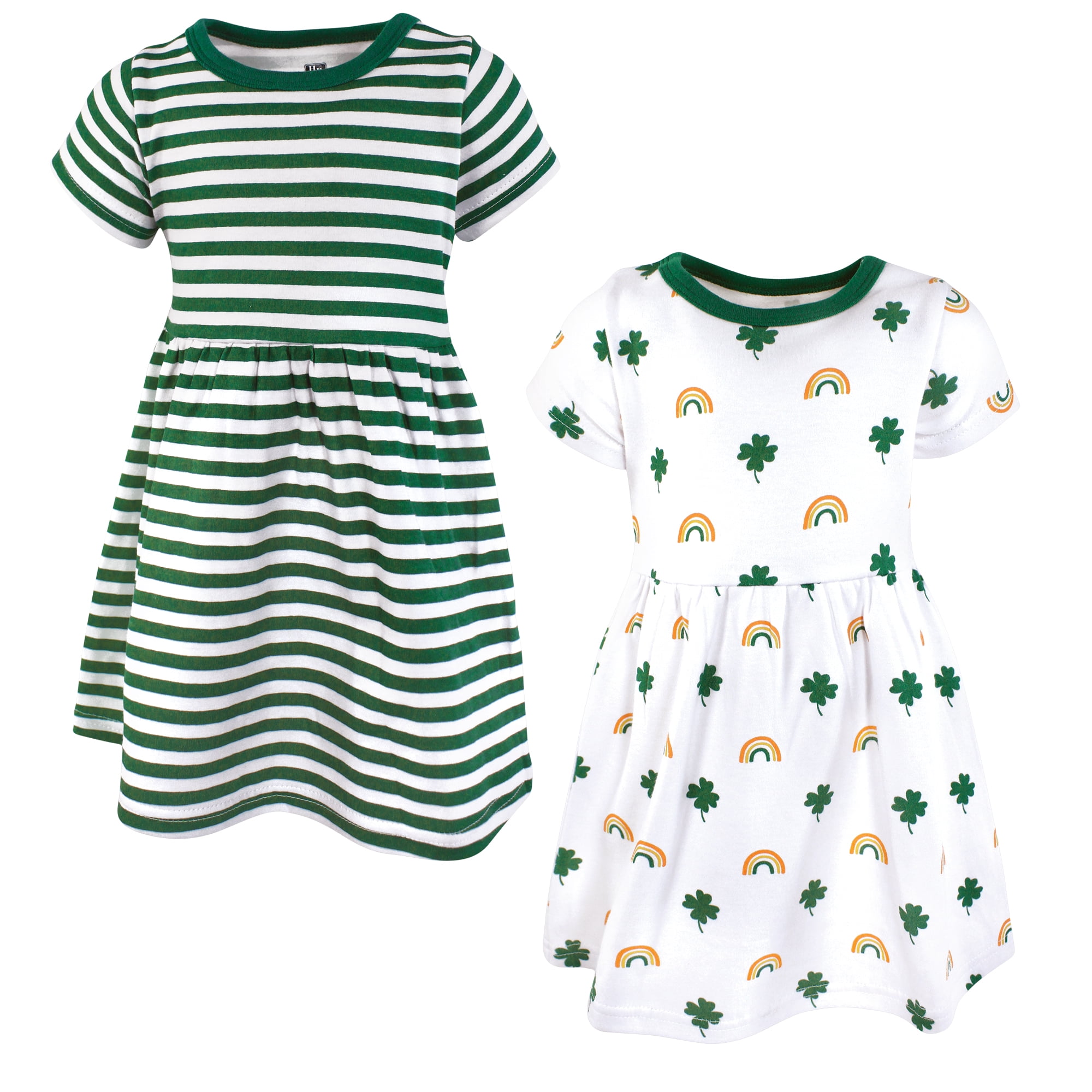 Hudson Baby Girls Cotton Dresses, Clover Rainbow, 2T - Walmart.com