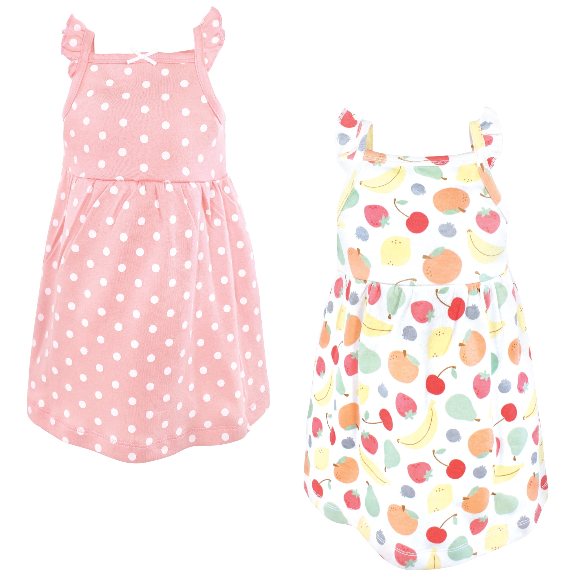Hudson Baby Girls Cotton Dresses, Cutie Fruit, 4T