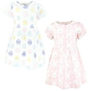 Hudson Baby Girls Cotton Dresses, Easter Bunny Pink, 0-3 Months