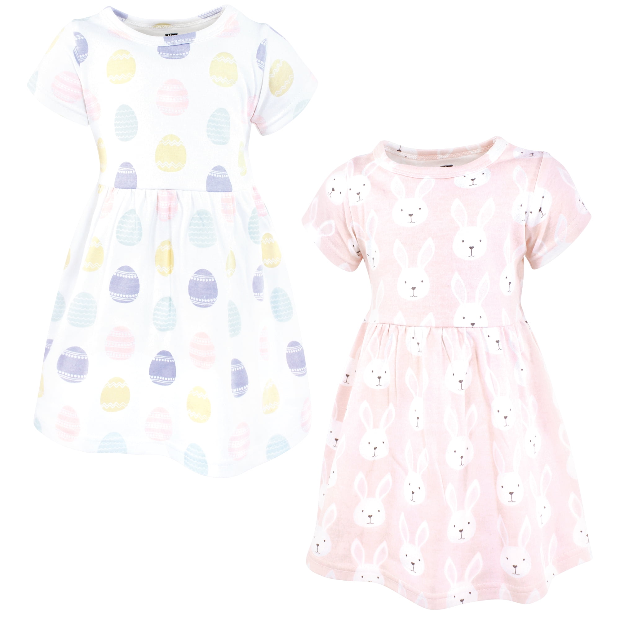Hudson Baby Girls Cotton Dresses, Easter Bunny Pink, 3-6 Months