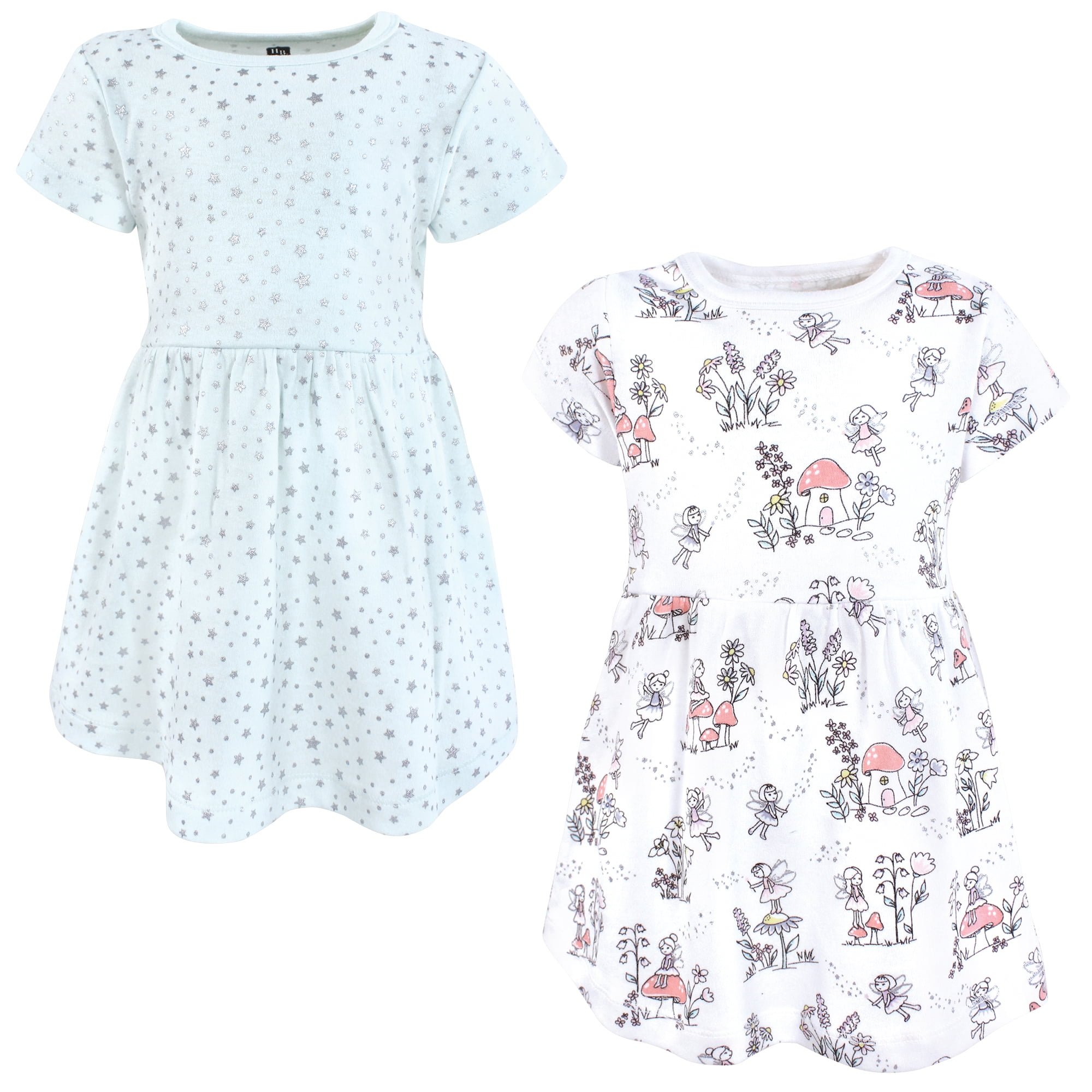Hudson Baby Girls Cotton Dresses, Garden Fairies, 4T