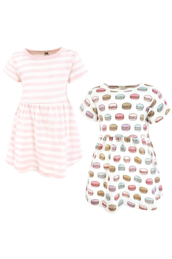 Girls Cotton Dresses, Macarons, 4T