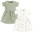 thumbnail image 1 of Hudson Baby Girls Cotton Dresses, Pink Dainty Floral, 0-3 Months, 1 of 4