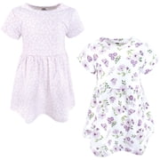 Hudson Baby Girls Cotton Dresses, Purple Butterfly Floral, 18-24 Months