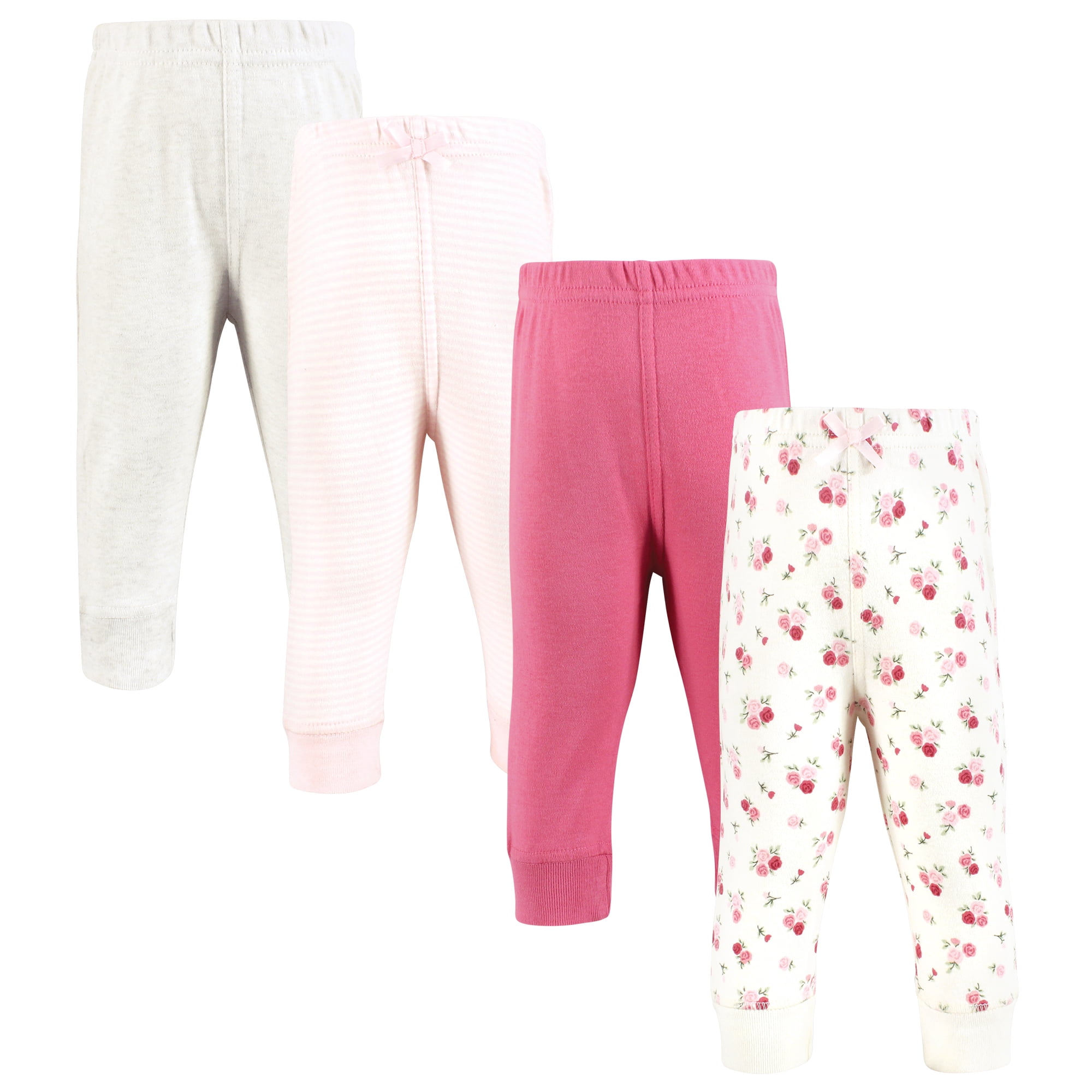 Hudson Baby Girls Cotton Pants and Leggings, Antique Rose, 4T