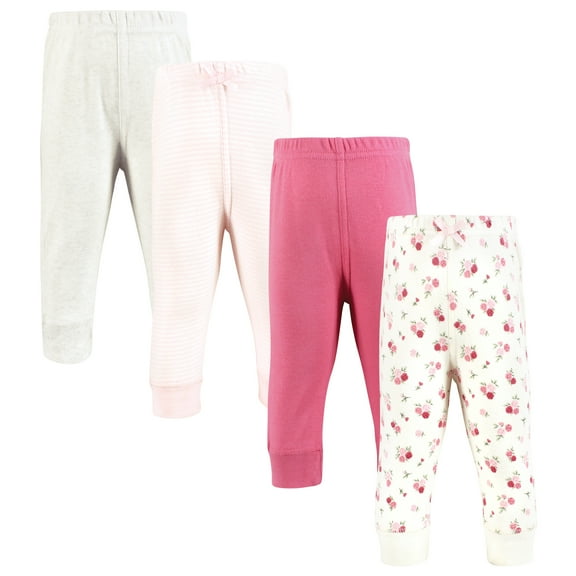 Hudson Baby Girls Cotton Pants and Leggings, Antique Rose, Preemie