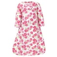 thumbnail image 1 of Hudson Baby Girls Long Sleeve Plush Faux Fur Sleeping Bag, Wearable Blanket, Pink Roses, 6-12 Months, 1 of 2