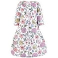 thumbnail image 1 of Hudson Baby Girls Long Sleeve Plush Faux Fur Sleeping Bag, Wearable Blanket, Vintage Blossom, 18-24 Months, 1 of 2