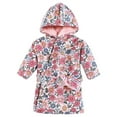 thumbnail image 1 of Hudson Baby Girls Mink with Faux Fur Lining Pool and Beach Robe Cover-ups, Pink Blue Pretty Floral, 18-24 Months, 1 of 2