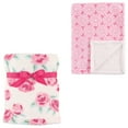 thumbnail image 1 of Hudson Baby Girls' Plush Blanket 2-pack, 1 of 1