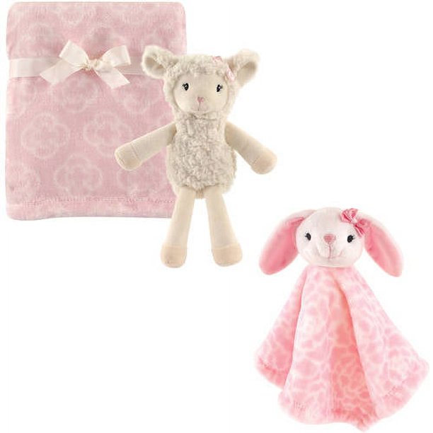 Hudson Baby Girls' Plush Blanket, Security Blanket and Toy, Choose Your