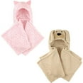 thumbnail image 1 of Hudson Baby Girls' Plush Hooded Blanket, 2-Pack, Choose Your Color, 1 of 1