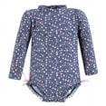 thumbnail image 1 of Hudson Baby Girls Rashguard Baby Swimsuit, Dainty Peony, 9-12 Months, 1 of 2