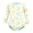 thumbnail image 1 of Hudson Baby Girls Rashguard Baby Swimsuit, Mint Lemons, 12-18 Months, 1 of 2