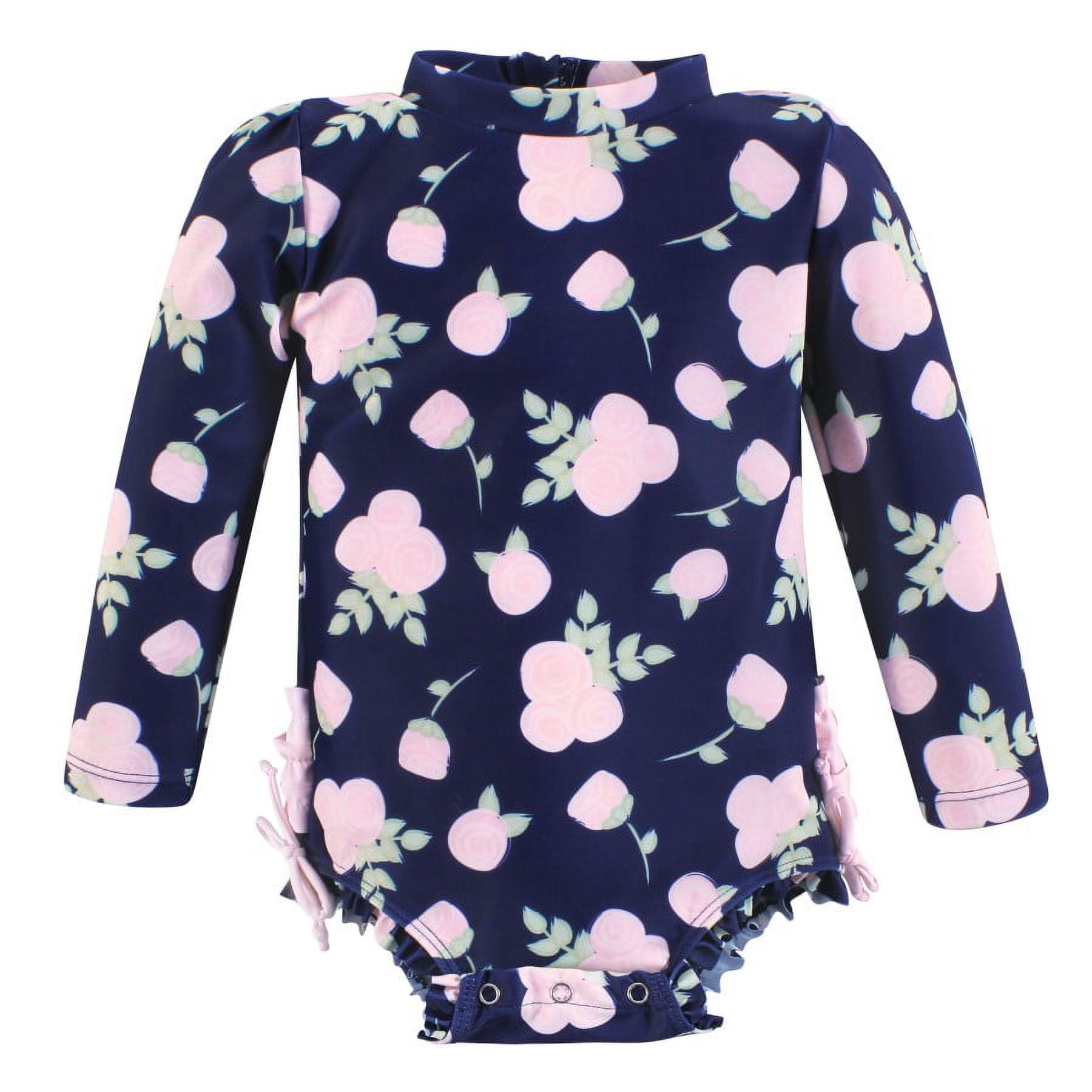 Babyhug Water Repellent Full Raglan Sleeves Legged Swimsuit With Lion Print - Navy Blue