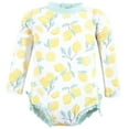 thumbnail image 1 of Hudson Baby Girls Rashguard Toddler Swimsuit, Mint Lemons, 3T, 1 of 2