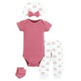 thumbnail image 1 of Hudson Baby Girls Thermal Preemie Layette Set 4pc Short Sleeve Outfit, Creative Rainbows, Preemie, 1 of 2