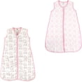 thumbnail image 1 of Hudson Baby Girls' Wearable Muslin Sleeping Bag, 2-Pack, Choose Your Color and Size, 1 of 1