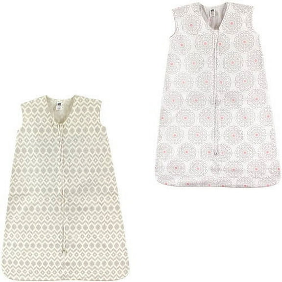 Hudson Baby Girls' Wearable Sleeping Bag Jersey Cotton, 2-Pack, Choose Your Color and Size