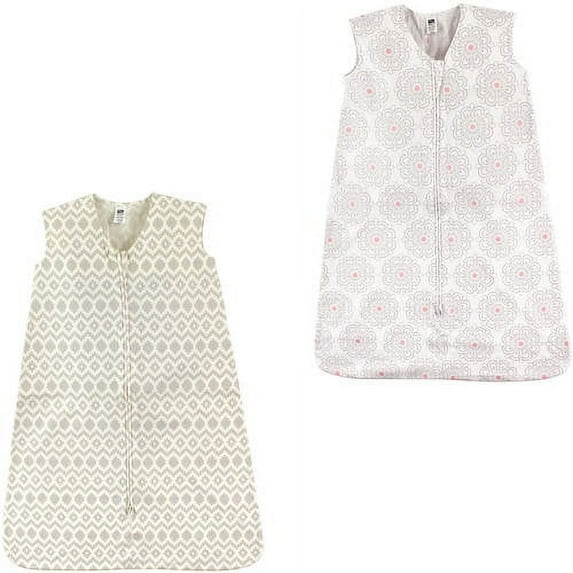 Hudson Baby Girls' Wearable Sleeping Bag Jersey Cotton, 2-Pack, Choose Your Color and Size