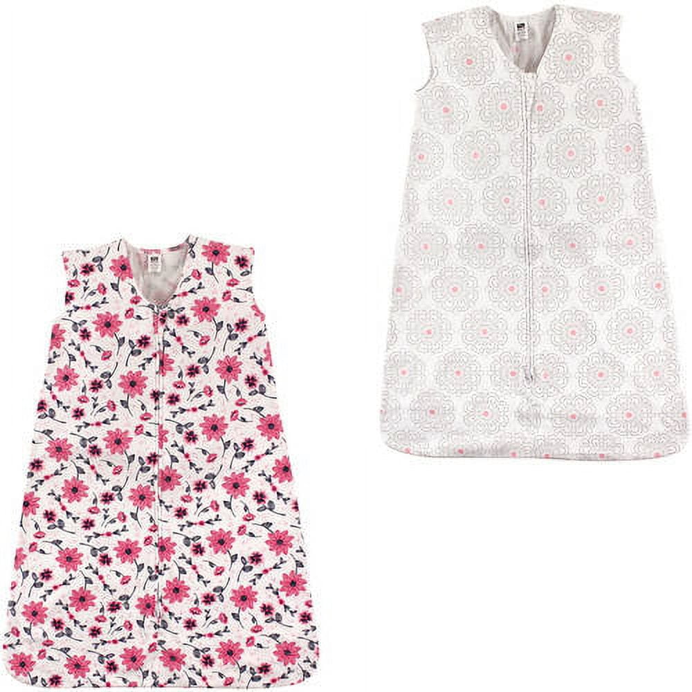 Hudson Baby Girls' Wearable Sleeping Bag Jersey Cotton, 2-Pack, Choose Your Color and Size