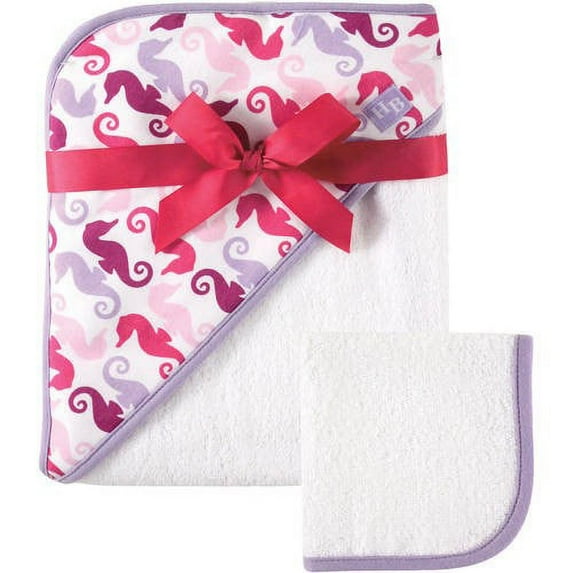 Hudson Baby Girls' Woven Hooded Towel An