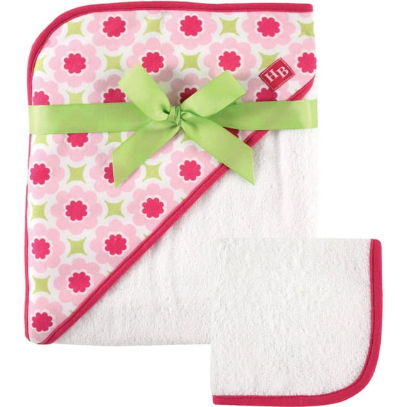 Hudson Baby Girls' Woven Hooded Towel An