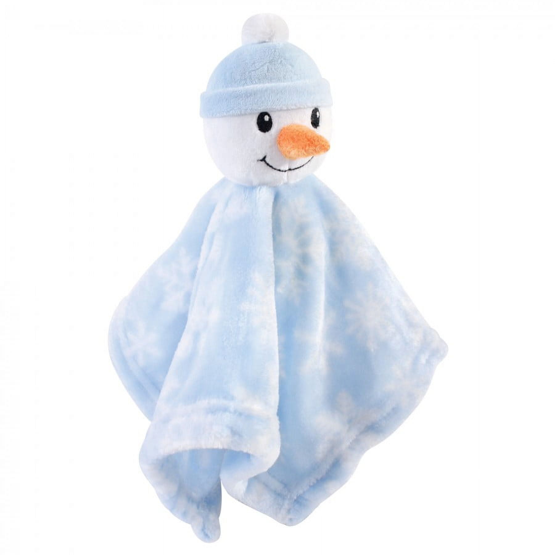 Hudson Baby Infant Animal Face Security Blanket, Snowman, One Size