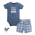 thumbnail image 1 of Hudson Baby Infant Boy Bodysuit, Short and Sock, Mamas Little Man, 12-18 Months, 1 of 4