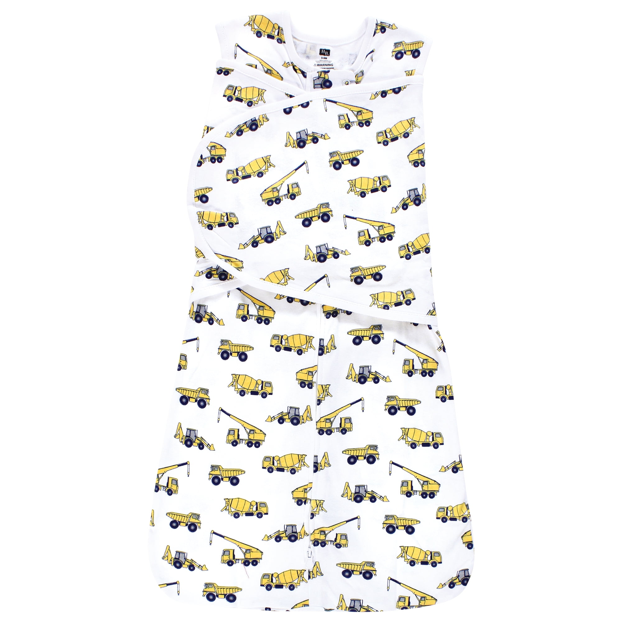 Hudson Baby Infant Boy Convertible Swaddle Sleep Sack, Construction, 3-9 Months