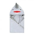 thumbnail image 1 of Hudson Baby Infant Boy Cotton Animal Face Hooded Towel, Shark, One Size, 1 of 2