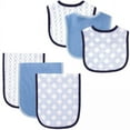 thumbnail image 1 of Hudson Baby Infant Boy Cotton Bib and Burp Cloth Set 6pk, Link, One Size, 1 of 1