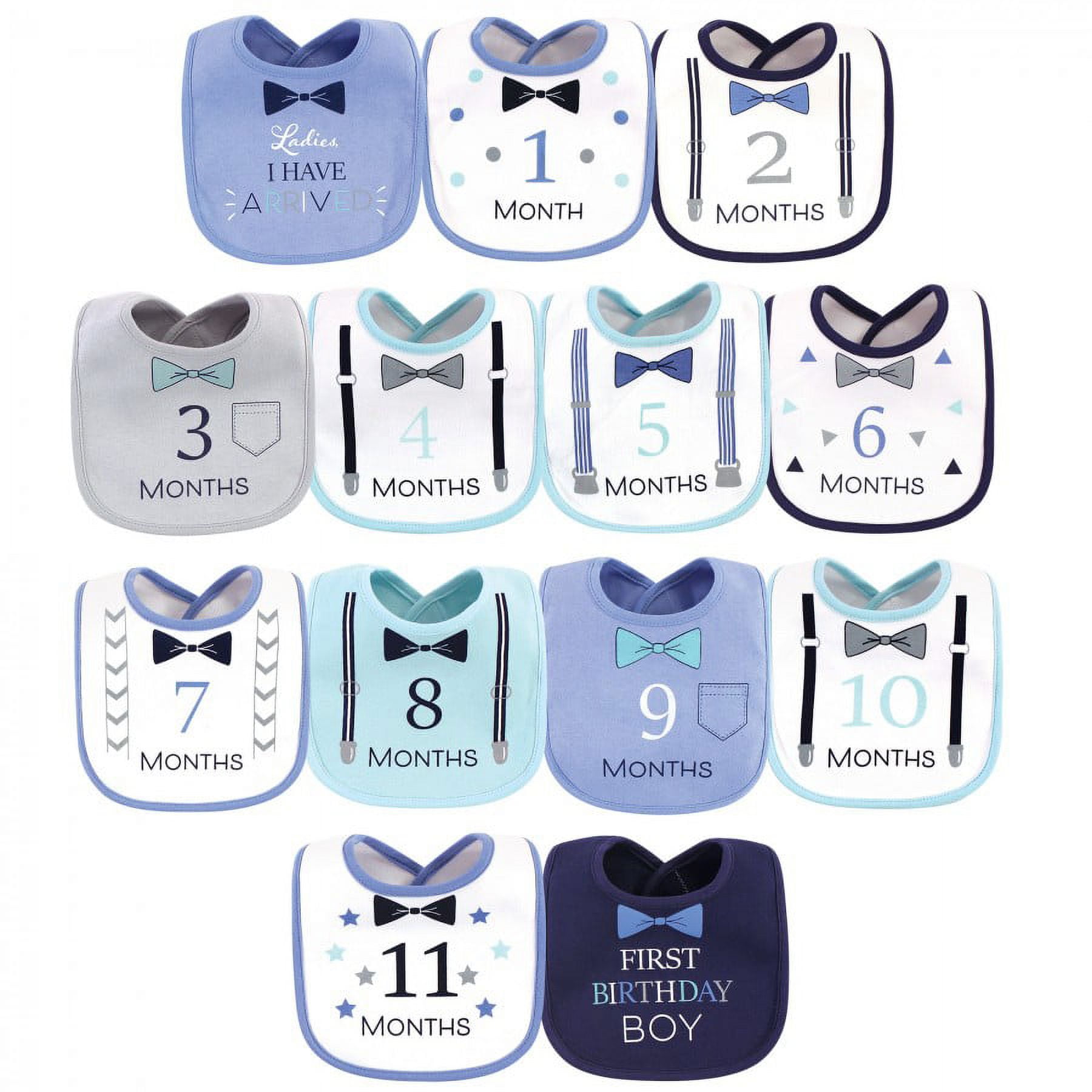 Hudson Baby Infant Boy Cotton Bibs 10pk, Handsome Like Daddy