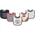 thumbnail image 1 of Hudson Baby Infant Boy Cotton Bibs 5pk, Bonjour, One Size, 1 of 2