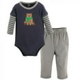 thumbnail image 1 of Hudson Baby Infant Boy Cotton Bodysuit and Pant Set, Bear, 3-6 Months, 1 of 1