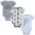 thumbnail image 1 of Hudson Baby Infant Boy Cotton Bodysuits 3pk, Gotta Stay Fly, 3-6 Months, 1 of 1